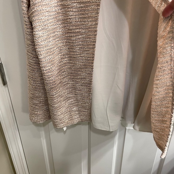 Loft Pink and Cream Sweater with Decorative Back, Size XL - Picture 6 of 6